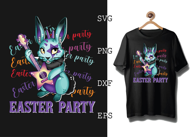 EASTER PARTY Svg, Bunny Babe Easter Svg, Bunny Svg, Welcome Spring Svg SVG DesignTShirt 