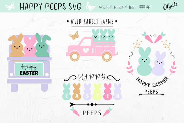 Easter Peeps SVG. Easter Bunny Peeps. Easter Bunny SVG SVG Olga Terlyanskaya 