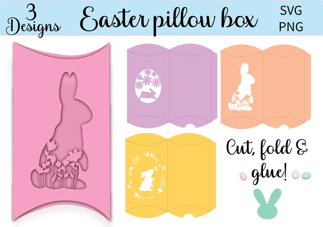 Easter pillow box SVG | Treat box SVG SVG ElenDesigns 