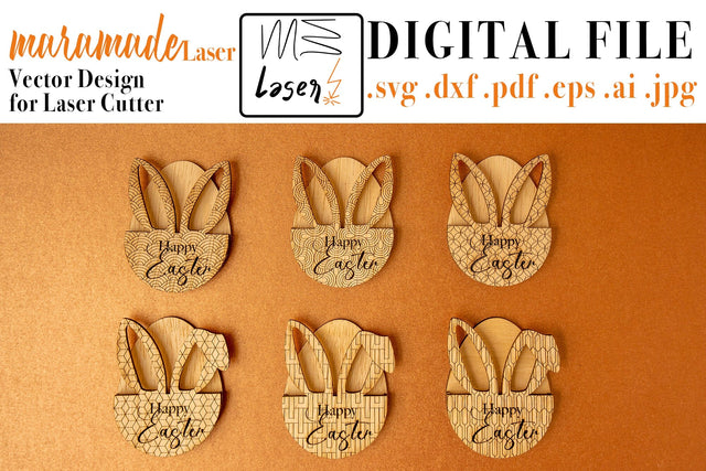 Easter Place Holder Vector File for Laser Cut - 6 Variations. SVG MaramadeLaser 