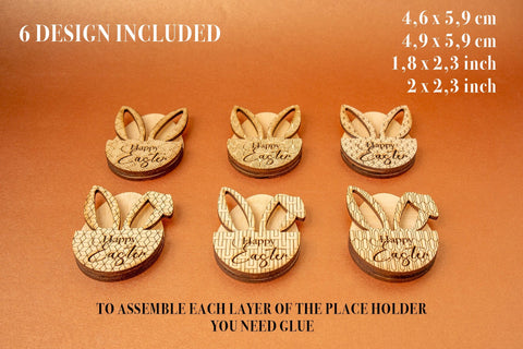Easter Place Holder Vector File for Laser Cut - 6 Variations. SVG MaramadeLaser 