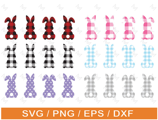 Easter Plaid Bunny svg, Rabbit svg, Spring Bunny svg, png, dxf SVG SailorMoonDigitals 