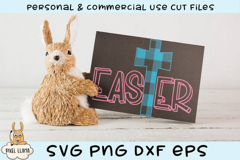 Easter Plaid Cross SVG Cut File SVG The Pixel Llama 