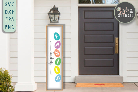 Easter Porch Sign | Happy Easter SVG SVG Style and Stencil 
