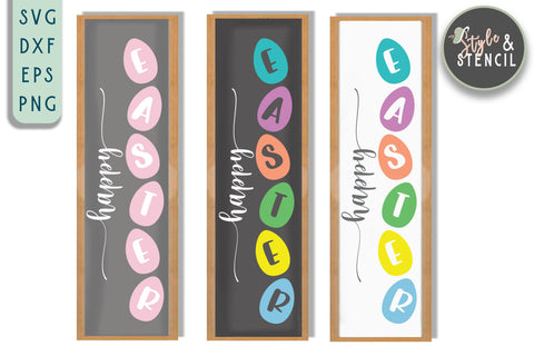 Easter Porch Sign | Happy Easter SVG SVG Style and Stencil 