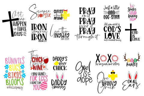 Easter quote SVG Design bundle SVG CoralCutsSVG 