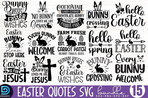 Easter Quotes SVG bundle SVG DESIGNISTIC 
