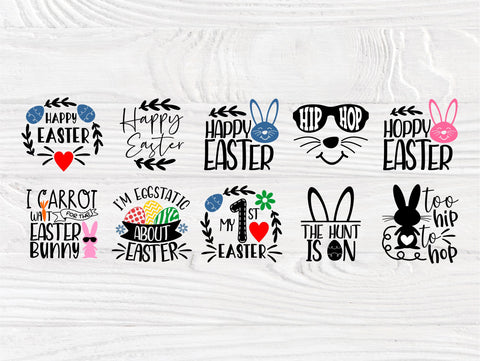 Easter Quotes SVG | Easter Cut Files | Kids Easter Svg | Easter Svg Bundle | Easter Rabbit Svg | Eggs Svg | Commercial Use | Svg for Cricut SVG TonisArtStudio 