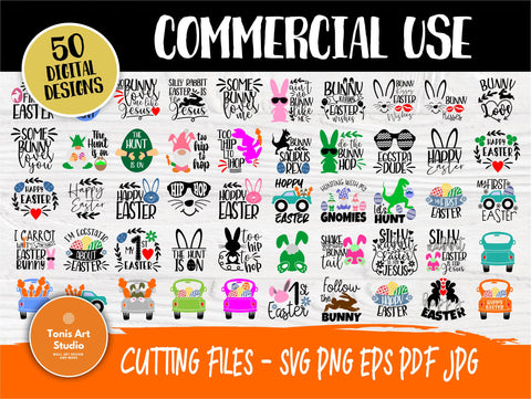 Easter Quotes SVG | Easter Cut Files | Kids Easter Svg | Easter Svg Bundle | Easter Rabbit Svg | Eggs Svg | Commercial Use | Svg for Cricut SVG TonisArtStudio 