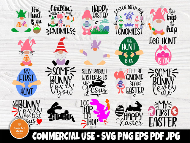 Easter Quotes SVG | Easter Gnome Svg | Happy Easter Svg | My First Easter Svg | Easter Cut Files | Svg Files for Cricut | Silhouette Files SVG TonisArtStudio 