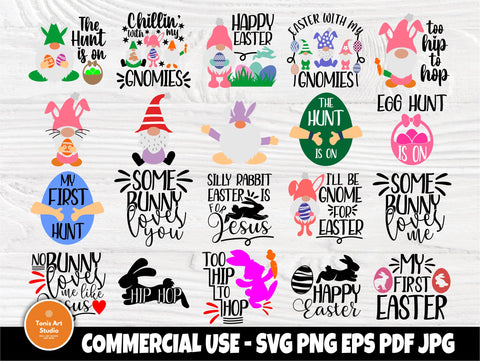 Easter Quotes SVG | Easter Gnome Svg | Happy Easter Svg | My First Easter Svg | Easter Cut Files | Svg Files for Cricut | Silhouette Files SVG TonisArtStudio 