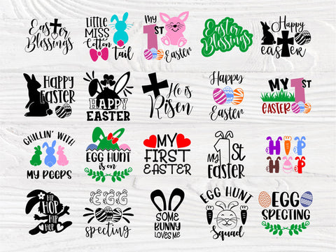 Easter Quotes SVG | Happy Easter Svg | My First Easter Svg | Easter Blessings Svg | Easter Cut Files | Svg Files for Cricut | Funny Sign Svg SVG TonisArtStudio 
