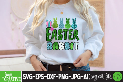 Easter Rabbit Happy Easter Day Sublimation PNG SVG Insomnia Std 