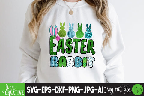 Easter Rabbit Happy Easter Day Sublimation PNG SVG Insomnia Std 