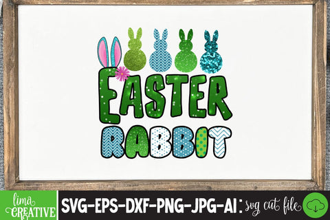 Easter Rabbit Happy Easter Day Sublimation PNG SVG Insomnia Std 