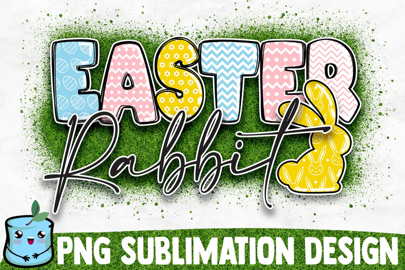 Easter Rabbit Sublimation Design Sublimation MintyMarshmallows 