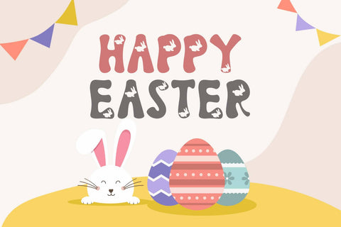 Easter Rabbits Font Prasetya Letter 