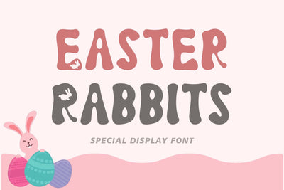Easter Rabbits Font Prasetya Letter 