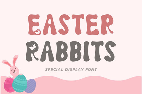 Easter Rabbits Font Prasetya Letter 