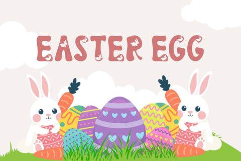 Easter Rabbits Font Prasetya Letter 