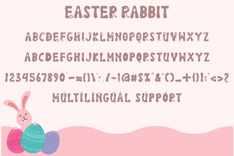 Easter Rabbits Font Prasetya Letter 