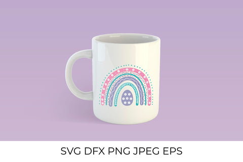 Easter Rainbow SVG Bundle. Cute Easter Rainbow Clipart Set SVG LaBelezoka 