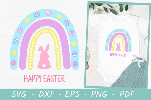 Easter Rainbow SVG Cut File | Easter Bunny SVG | Easter SVG SVG Irina Ostapenko 