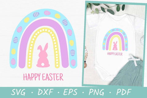 Easter Rainbow SVG Cut File | Easter Bunny SVG | Easter SVG SVG Irina Ostapenko 