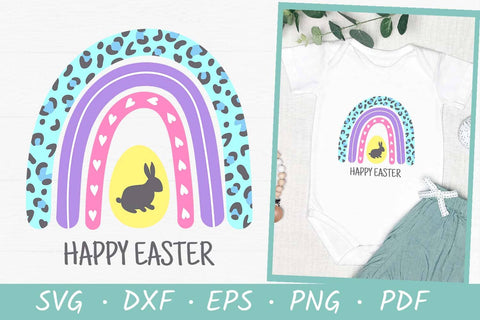 Easter Rainbow SVG Cut File | Easter Bunny SVG | Easter SVG SVG Irina Ostapenko 