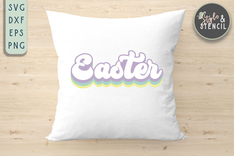 Easter Retro SVG - PNG, DXF, EPS, SVG, Cut File SVG Style and Stencil 