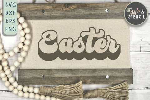 Easter Retro SVG - PNG, DXF, EPS, SVG, Cut File SVG Style and Stencil 