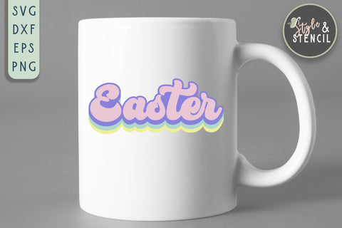 Easter Retro SVG - PNG, DXF, EPS, SVG, Cut File SVG Style and Stencil 