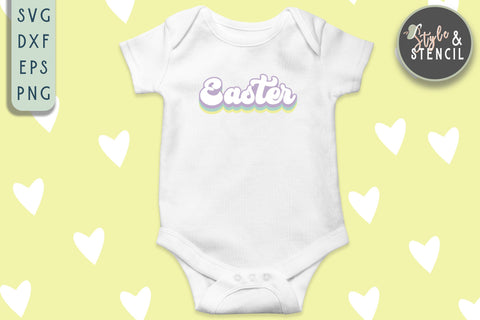 Easter Retro SVG - PNG, DXF, EPS, SVG, Cut File SVG Style and Stencil 