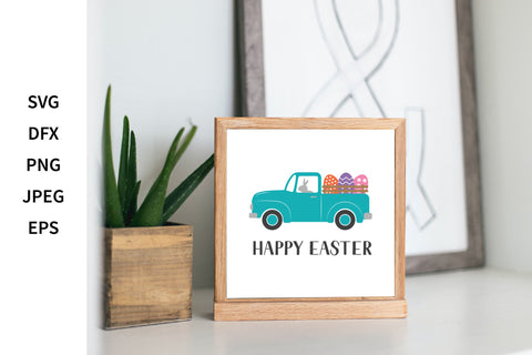 Easter retro truck with eggs SVG SVG LaBelezoka 