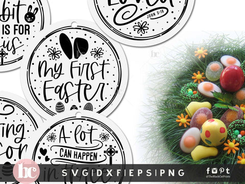 Easter Round Ornaments | Easter rounds svg bundle SVG TheBlackCatPrints 