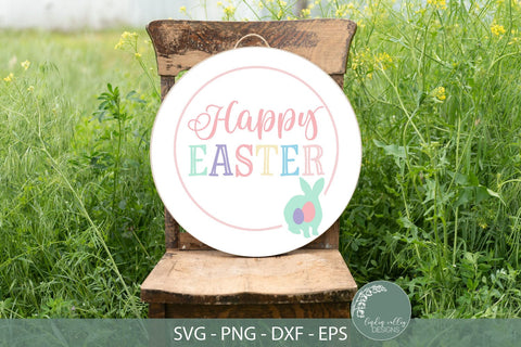 Easter Round Sign Bundle-Easter SVG Bundle-Happy Easter SVG SVG Linden Valley Designs 