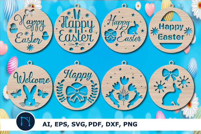 Easter round Sign laser-cut SVG bundle SVG MD JOYNAL ABDIN 