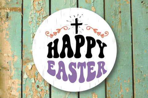 Easter Round Sign SVG Bundle SVG DESIGNISTIC 