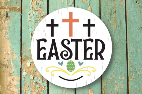 Easter Round Sign SVG Bundle SVG DESIGNISTIC 