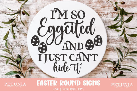 Easter Round Signs SVG Bundle | Happy Easter SVG SVG Petunia Digital Design 