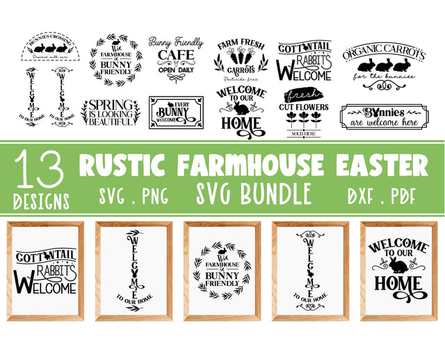 Easter rustic farmhouse svg bundle,Easter porch sign making SVG Redearth and gumtrees 