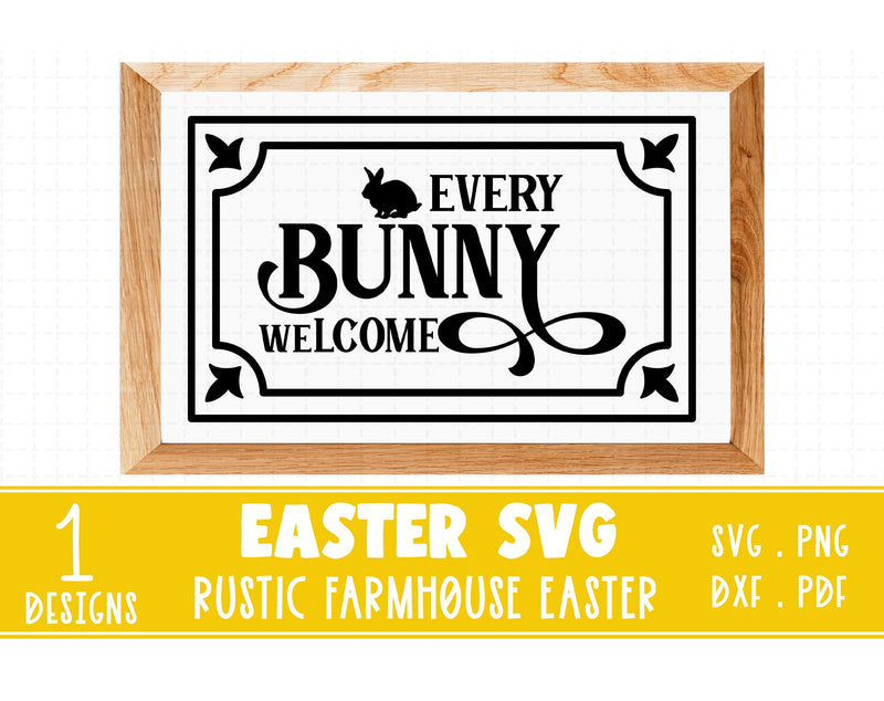 Easter rustic farmhouse svg,Easter every bunny welcome svg SVG Redearth and gumtrees 
