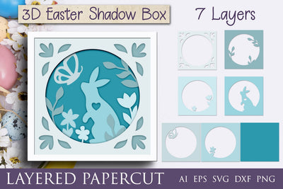 Easter shadow box svg, 3d layered paper cut mandala 3D Paper AnastasiyaArtDesign 