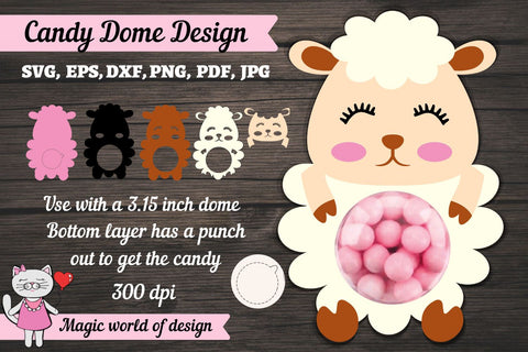 Easter sheep Candy Dome svg, 3d svg cut file SVG Magic world of design 
