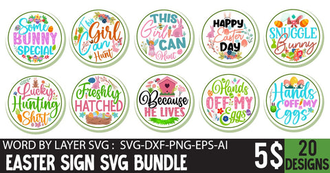 Easter Sign SVG Bundle SVG Insomnia Std 