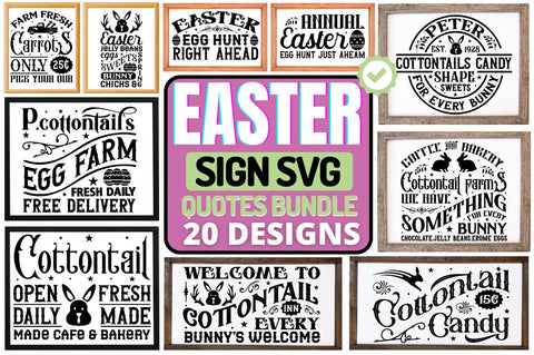 Easter sign Svg Bundle SVG Regulrcrative 