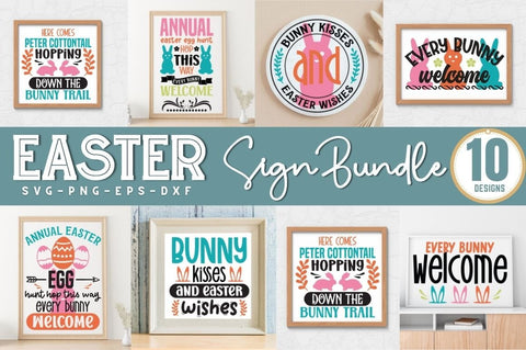 Easter Sign SVG Bundle,Vintage Easter SVG SVG DESIGNISTIC 