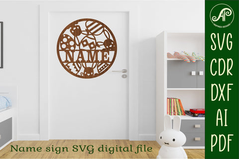 Easter sign svg laser cut template SVG APInspireddesigns 