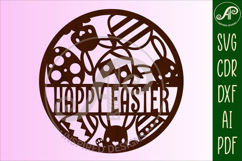 Easter sign svg laser cut template SVG APInspireddesigns 
