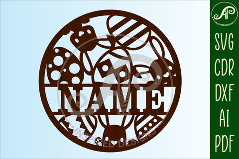 Easter sign svg laser cut template SVG APInspireddesigns 